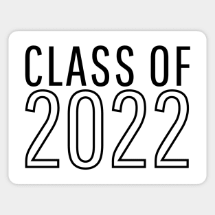 Class Of 2022. Simple Typography Black Graduation 2022 Design. Sticker